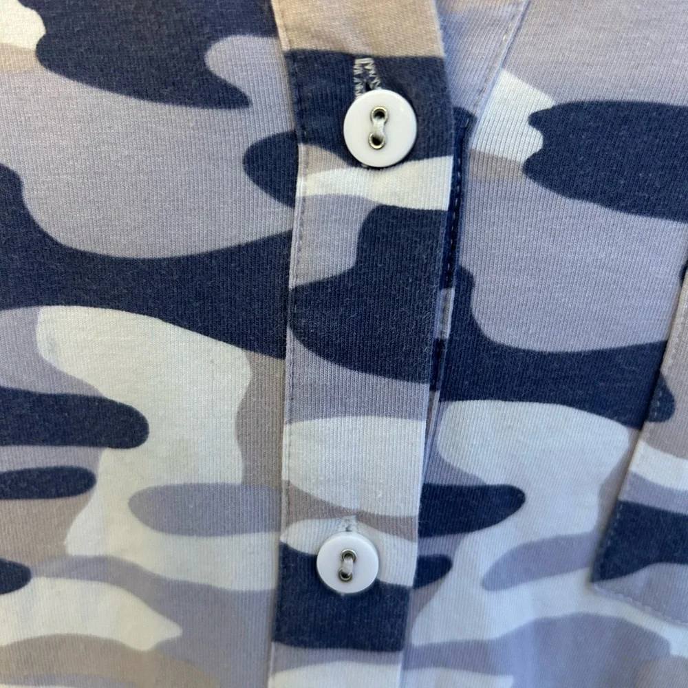 Tyler Boe White and Blue Button Down Shirt - Picture 4 of 6